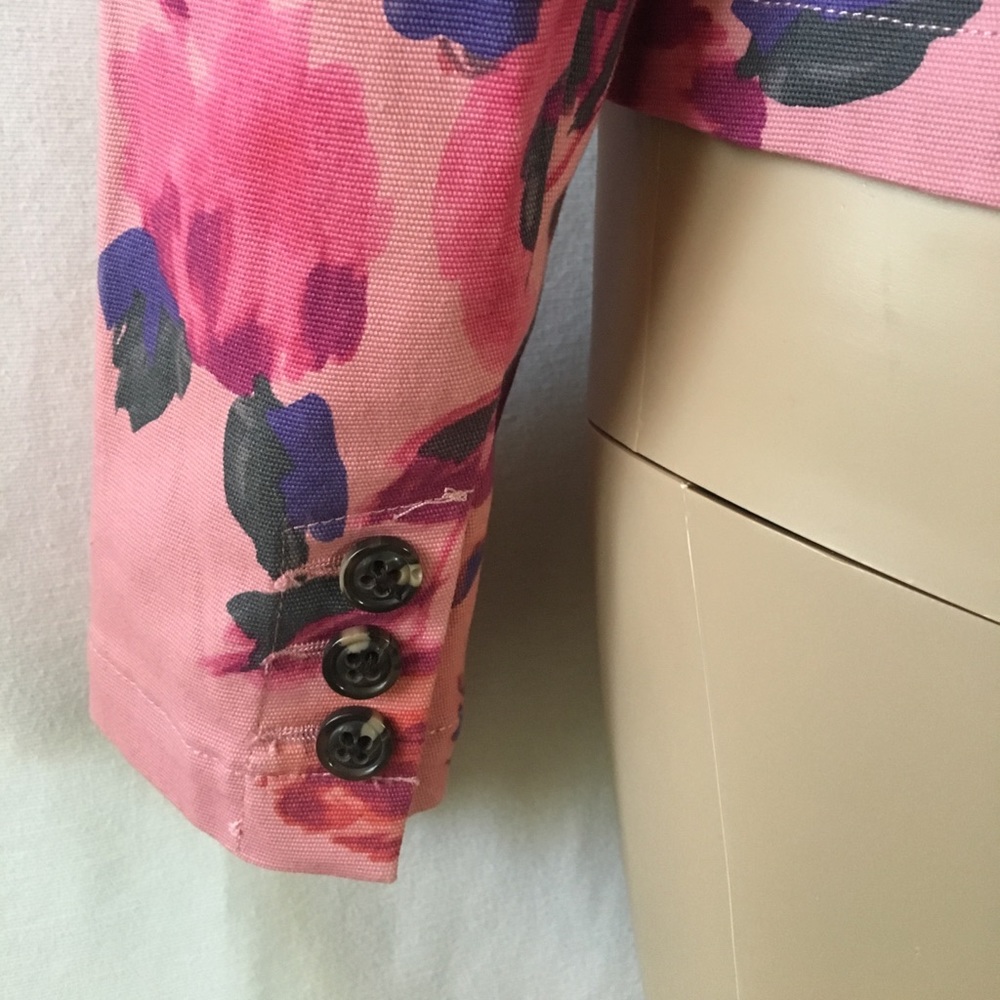 CAbi fl0ral dEniM blAzeR jaCkeT - Picture 5 of 11