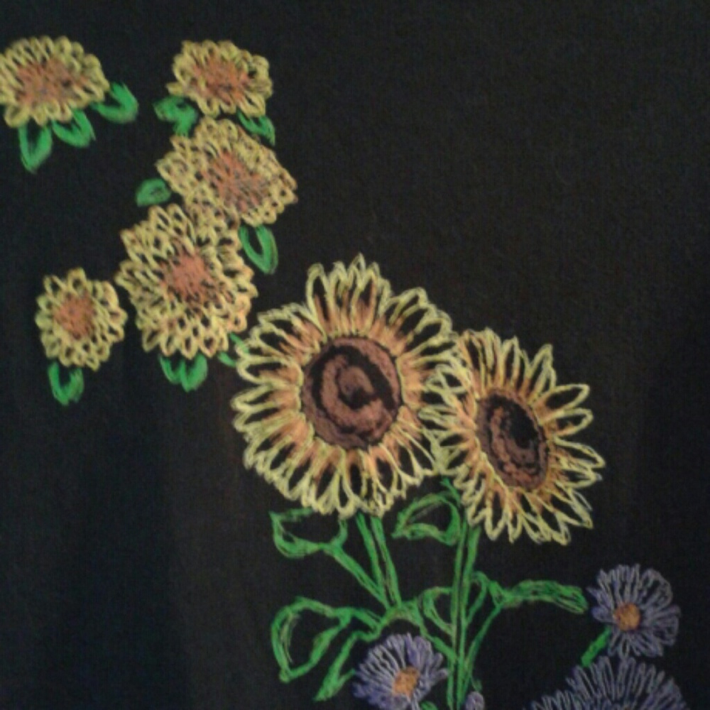NWOT Long Sleeve Tshirt with Cute Sunflowers.