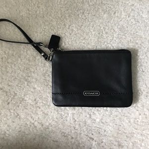 Leather coach wristlet