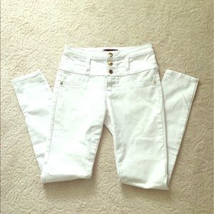 Charlotte Russe High Waisted White Jeans