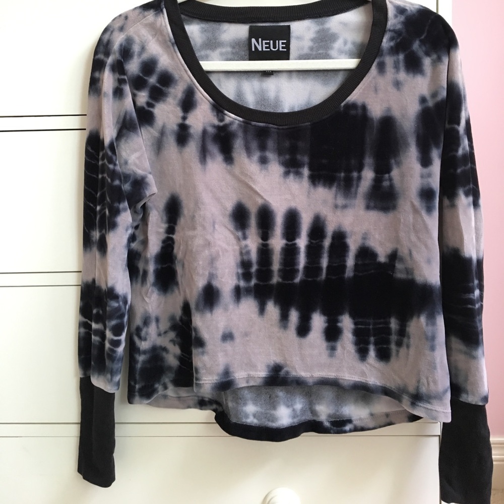 Velour tie-dye sweater