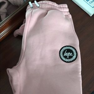 ASOS Hype skinny joggers with crest logo