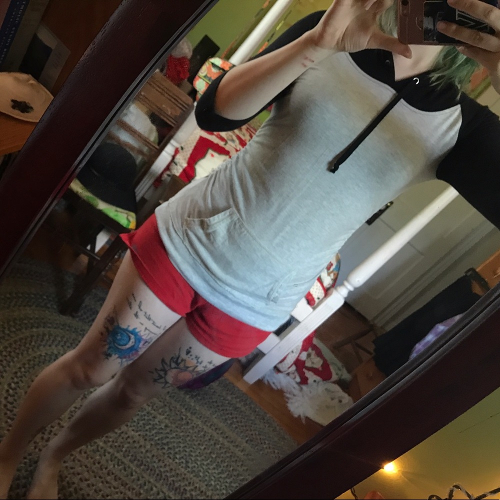 Black and Grey Shirt with Hood