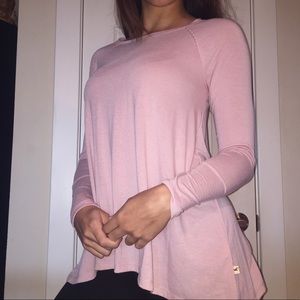 Hollister pink long sleeve crew neck shirt