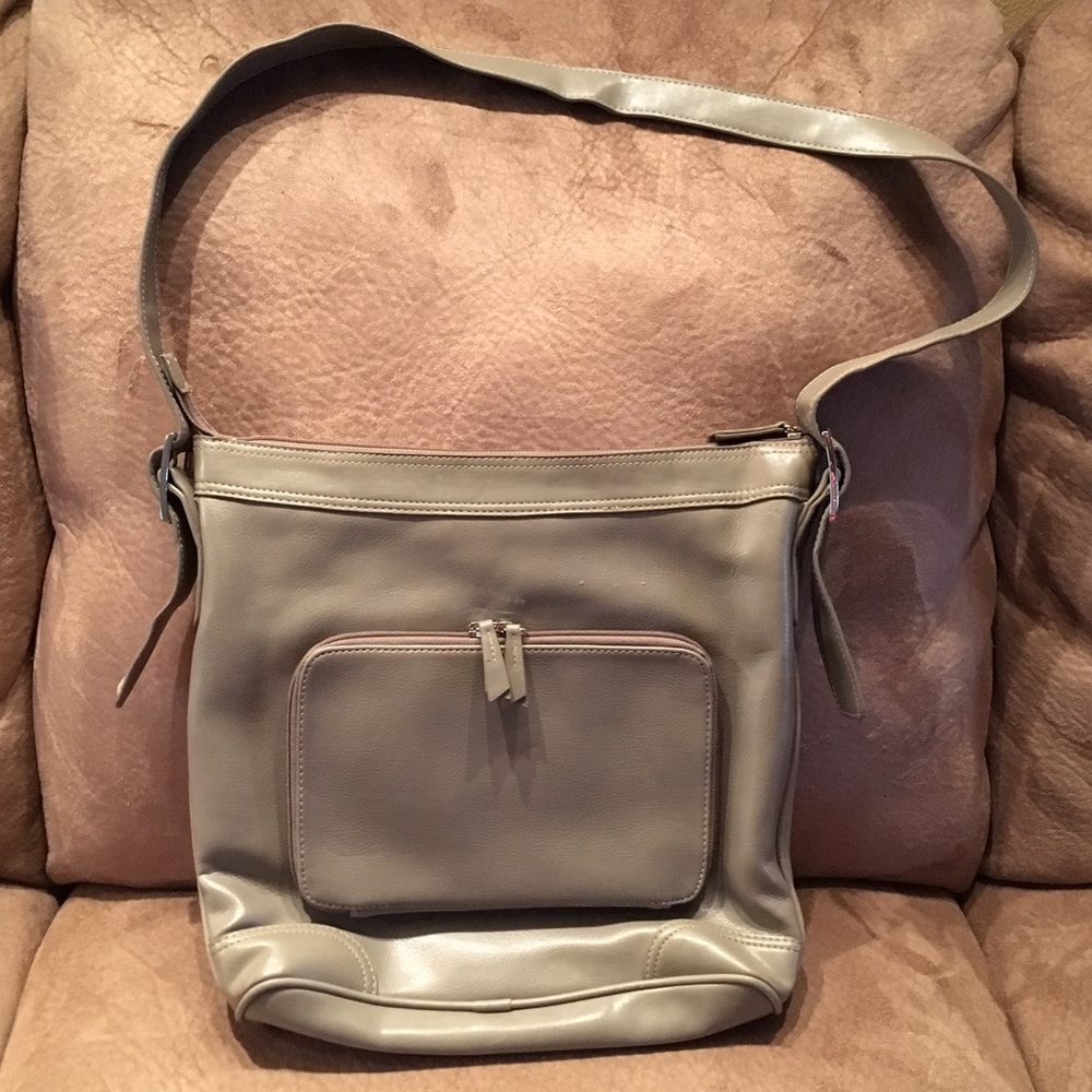 Liz Claiborne Taupe Crossbody Bag