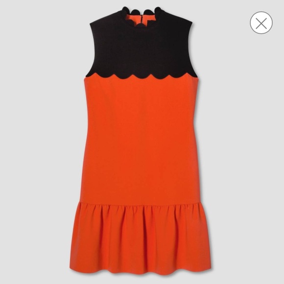Victoria Beckham Scallop Trim Ruffle Dress - Picture 6 of 11