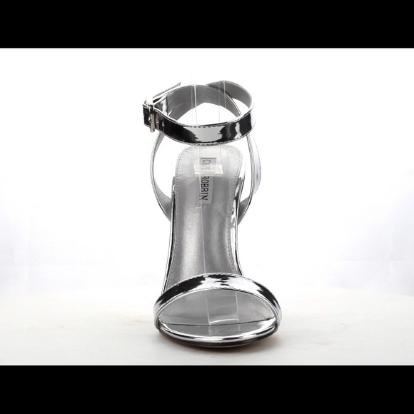 Ladies Silver ankle strap high heels sandal. - Picture 3 of 8