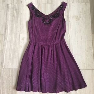 Luca couture A-line dress with beaded neck