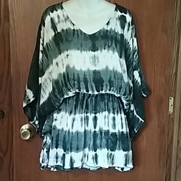Bali Moon Hawaii Other - Blue Tye Dye Poncho Cover Up