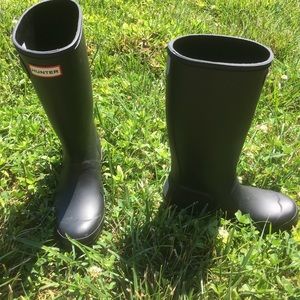 Hunter Kids Black Rain Boots