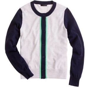 J.Crew Merino Colorblock Cardigan
