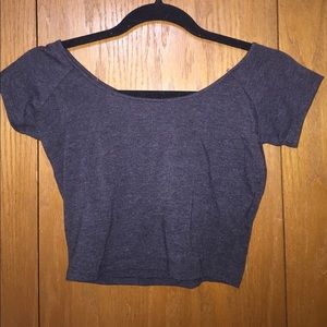Wet seal gray crop top