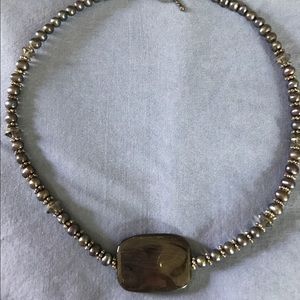 Custom black beaded necklace