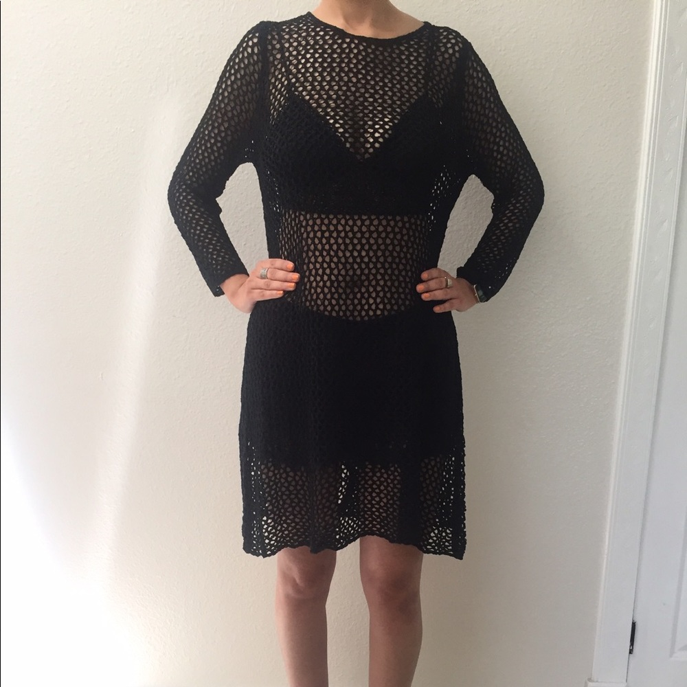 Gorgeous Black Fishnet Coverup