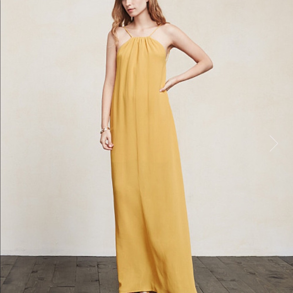 Reformation Jezebel dress in royal blue,