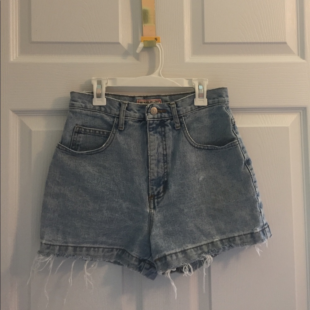 Guess High Waisted Jean Shorts