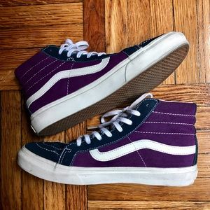 Vans DQM Sk8 Hi Blue+Purple Suede size M 6.5/W 8