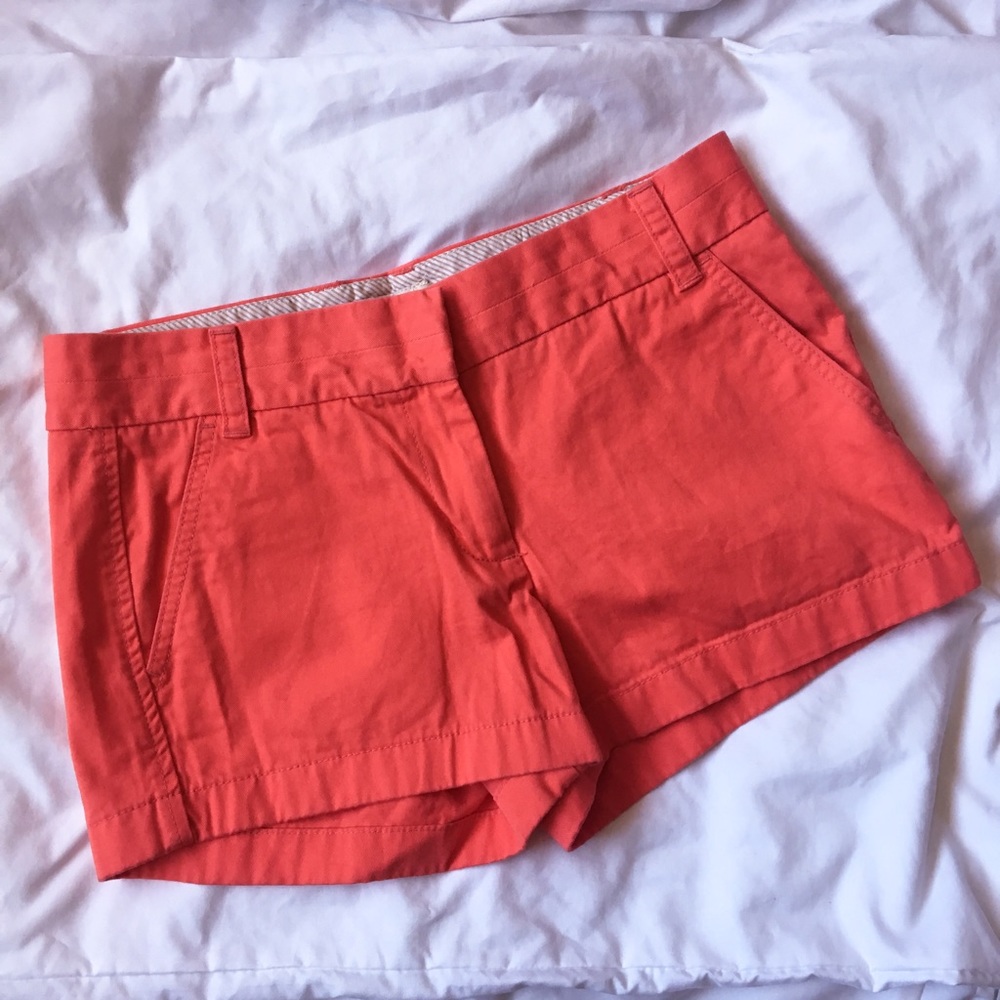 J. Crew Coral Chino Shorts