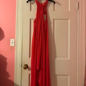 Halston high low dress