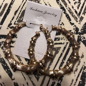 Gold Bamboo Earrings