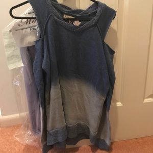 Vintage Havana cold shoulder sweatshirt