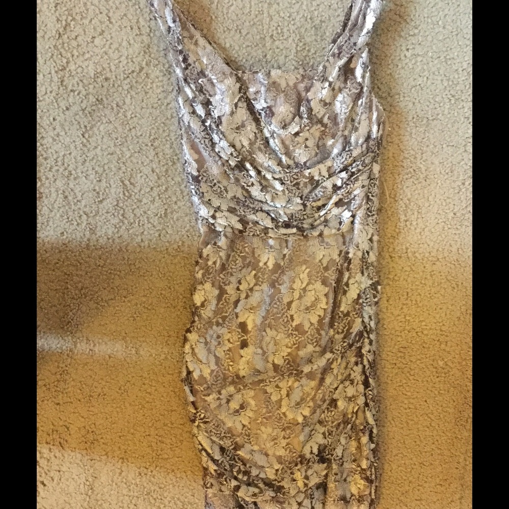 NWOT Guess Tan Lace Dress