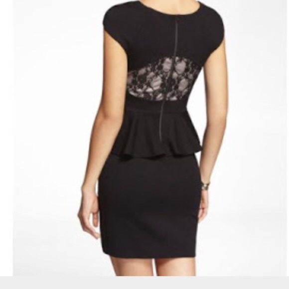 black peplum dress