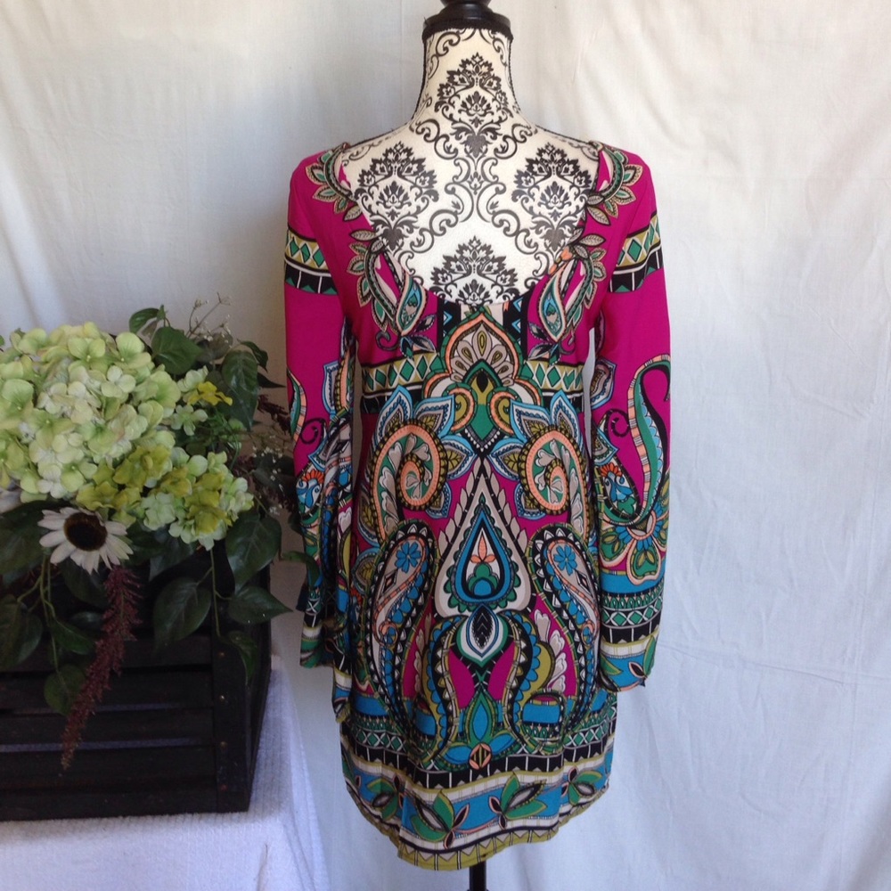 NWT Virgo/Pink Owl Huge Bell Sleeve Dress - Picture 4 of 4