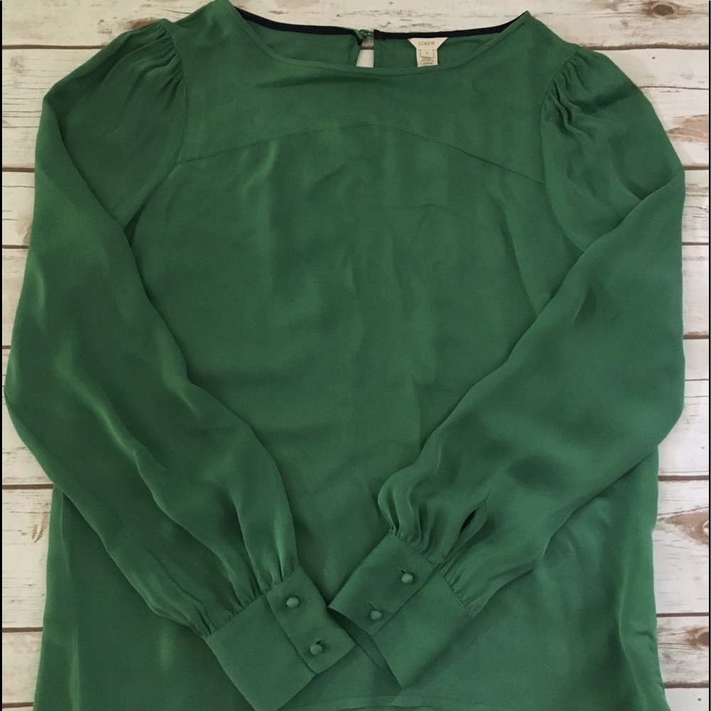 J Crew 100% silk shirt Size 8