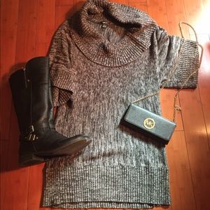 Cowel Neck Sweater Dress