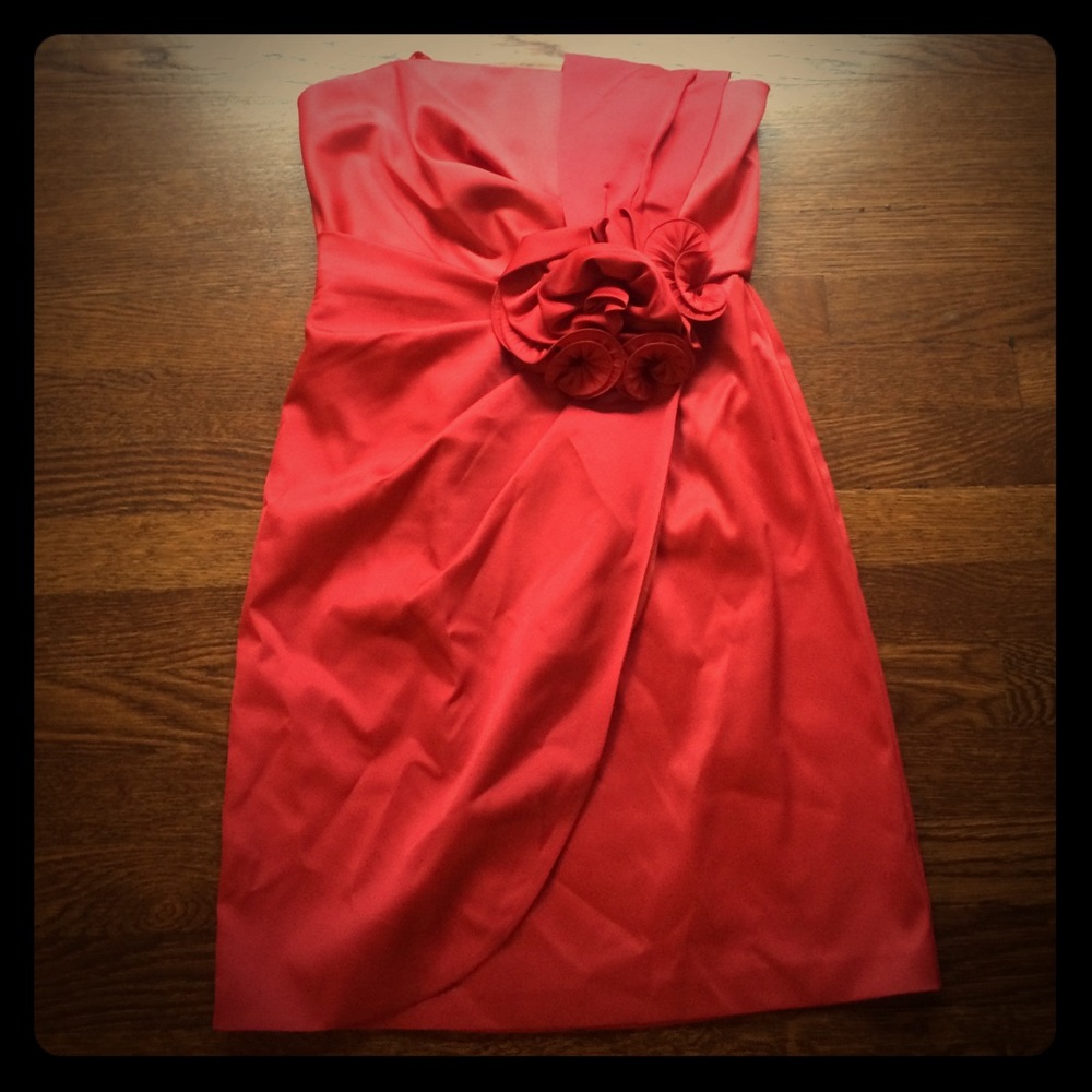 Maxandcleo Red Satin Dress - size 6
