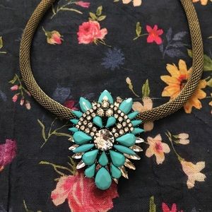 Turquoise colored Anthropologie statement necklace