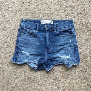 A&F High Rise Denim Shorts