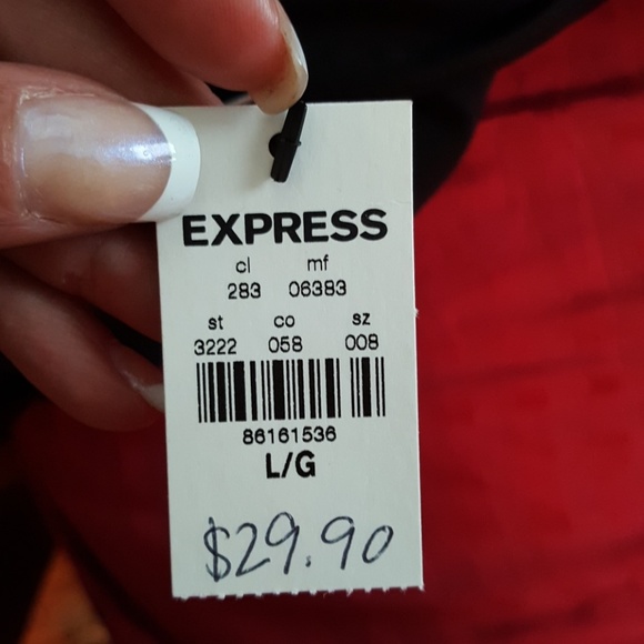 Express NWT criss cross choker bodysuit L - Picture 2 of 2