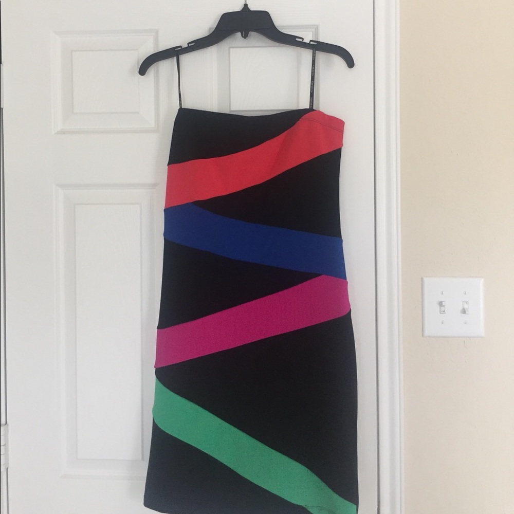 Strapless mini dress