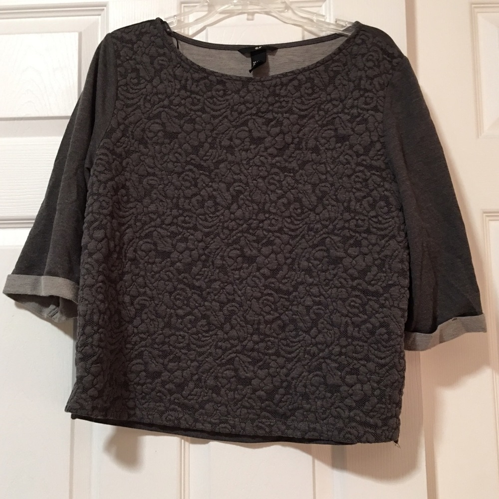 H&M embroidered floral sweater