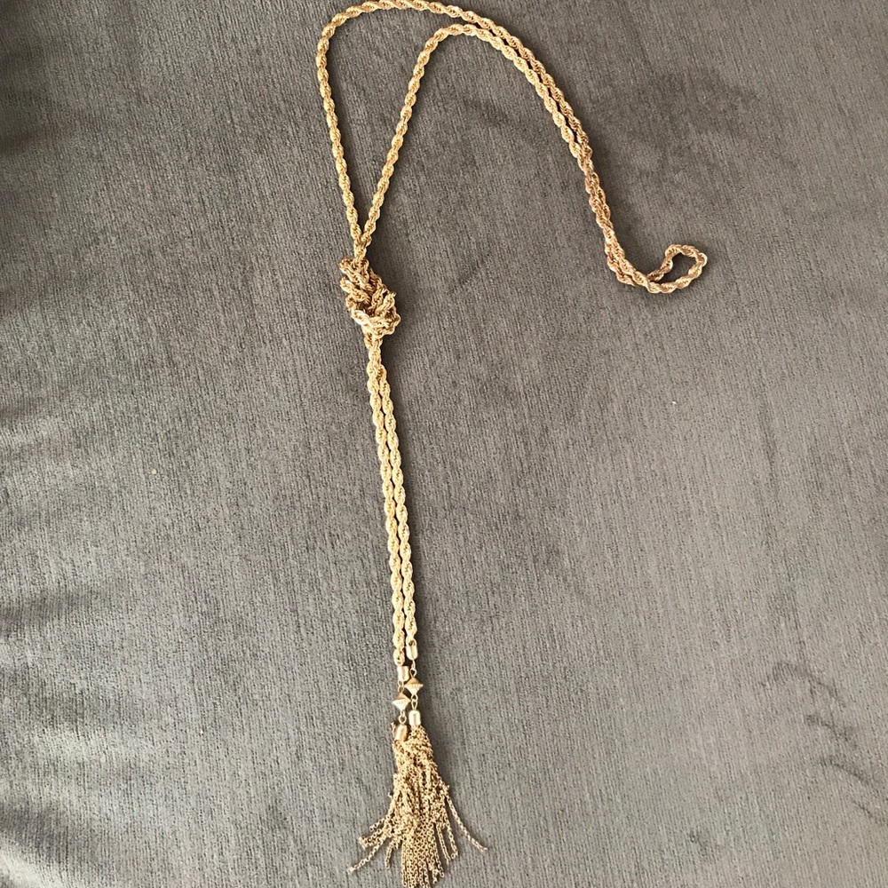 Gold rope necklace