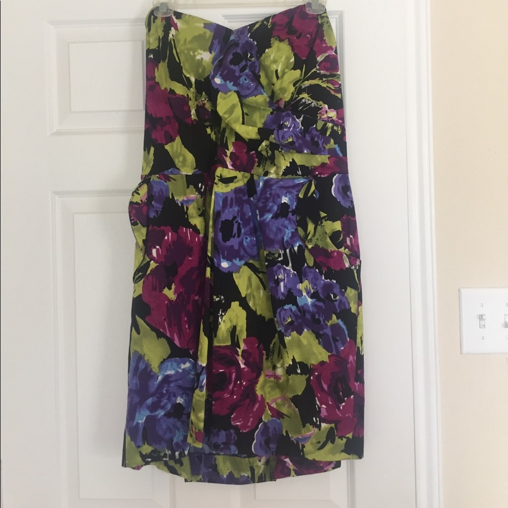 Strapless mini dress