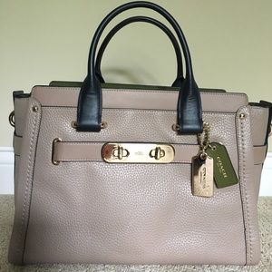 Coach Swagger Color Block Color Leather Satchel