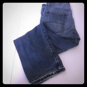 Aeropostale straight leg distressed jeans.
