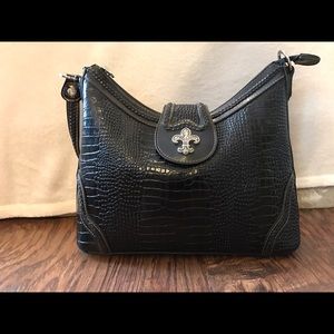 M.C Black Leather Handbag