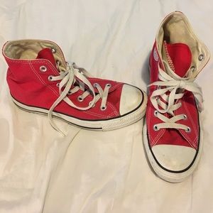 Red high top converse