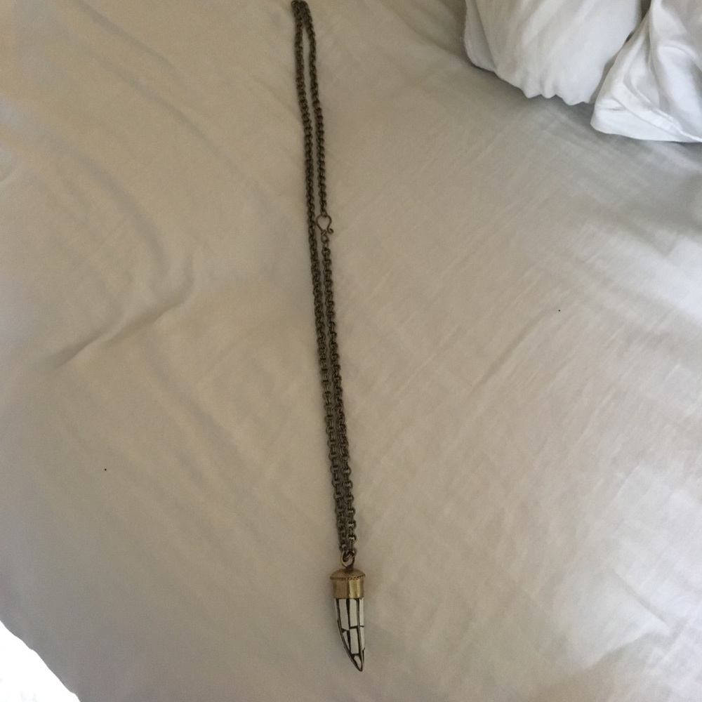 Brass pendant necklace