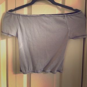 Off shoulder semi crop top from Brandy Melville