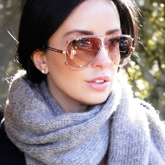 NEW | ROSE GOLD MODIFIED AVIATOR CLEAR | OVERSIZED - Picture 4 of 8