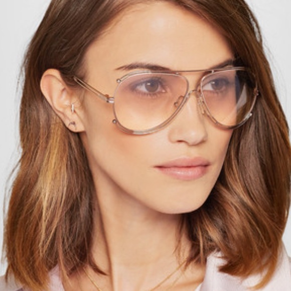 NEW | ROSE GOLD MODIFIED AVIATOR CLEAR | OVERSIZED - Picture 6 of 8