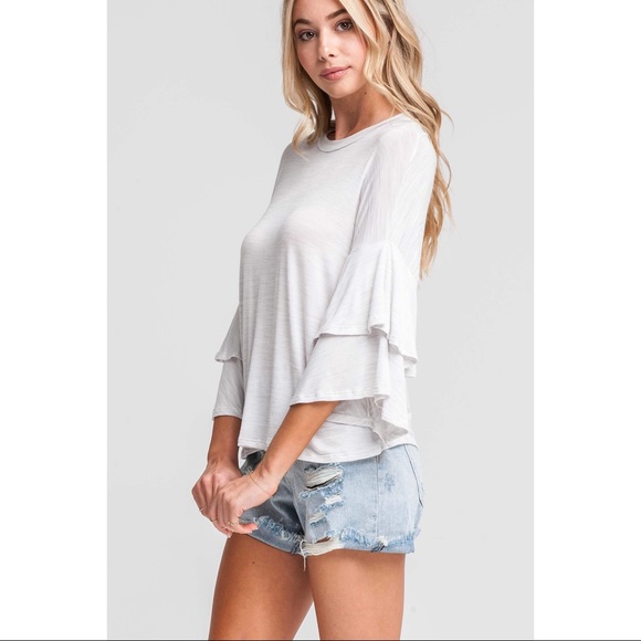 >BUY2/1FREE< Anything is Possible Ruffle Top - Picture 5 of 5
