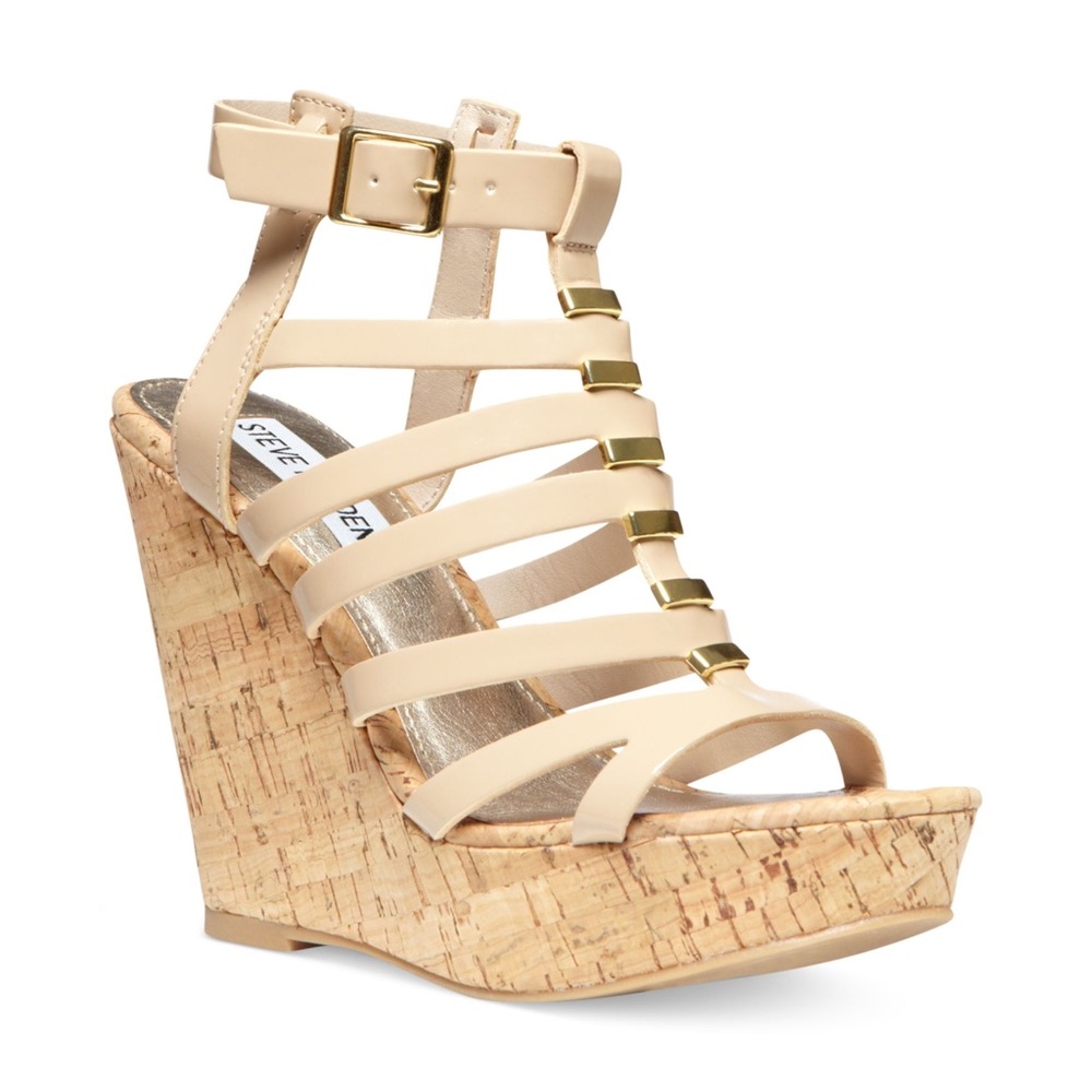 Steve Madden 'Indyanna' Wedges in Nude