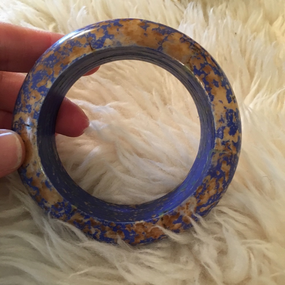 ⭐️ Blue and brown earthtones bangle bracelet
