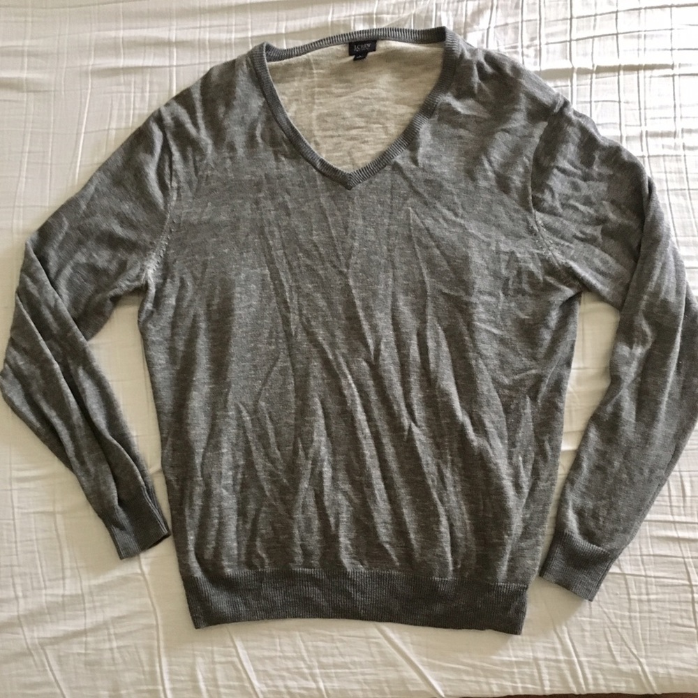 J.Crew rugged cotton v-neck sweater
